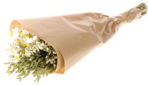 Droogbloemenboeket Naturel White Haver, Acroclinium