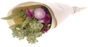 Droogbloemenboeket bidens in craft paper Natural Pink
