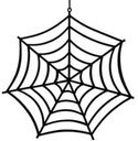 Spinnenweb Hanger Zwart 50 cm