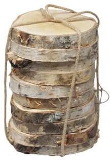 Berkenschijven ca. 12-14 cm pak 10 stuks