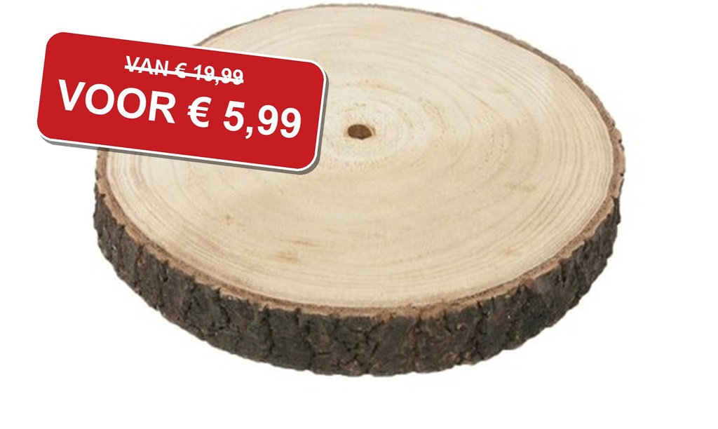 Boomstamschijf Paulonia Apollonia ca. 40 cm