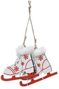Hanger Houten Schaatsen Wit 8 cm per stuk