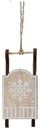 Hanger Houten Slee Naturel met Wit per stuk