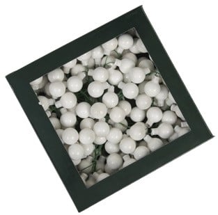 Balletjes op draad Wit Opaal 2 cm doos 144 stuks