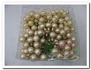 Balletjes op draad Champagne glans mat 2 cm doos 144 stuks