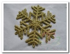 Glitter sneeuwvlokken Goud set 4 stuks