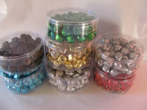 Christmas bells Wedding Wands Turquoise Glans 12 mm doosje ca. 60 stuks