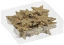 Glittersterren Donker Goud 35/45/55/65 mm doosje 24 stuks