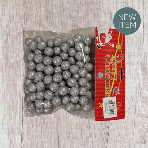 Mini deco balls decobolletjes Zilver 15 mm 140 gr
