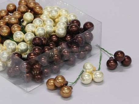 Balletjes op draad Natural Opaal combi 2 cm doos 144 stuks