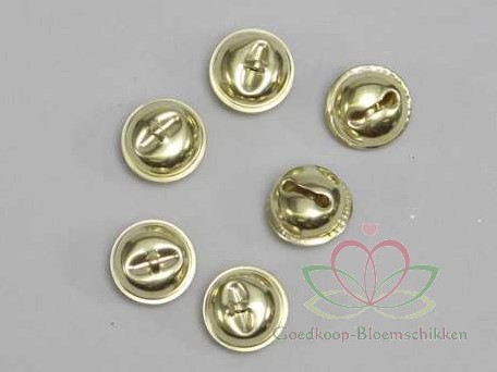 Christmas Metal bells Goud 12 mm 80 stuks loose