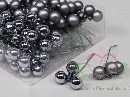 Balletjes op draad Steel combi 2 cm doos 144 stuks