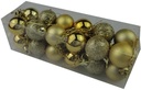 Kerstballen Goud mat glans glitter 3 cm 24 stuks