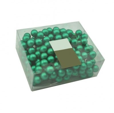 Balletjes op draad Smaragd Groen 2 cm doos 144 stuks