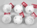 Kerstballen glas Artic White 12 stuks