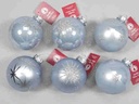 Kerstballen glas Artic Blue 12 stuks