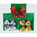 Kerstklokken Christmasbell Zilver 4 stuks