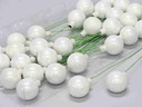 Kerstballen op Lange draad Opaal Wit 5 cm 30 stuks