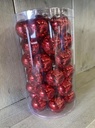 Kerstballen glas Rood glans 4 cm doos stuks
