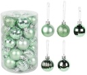 Kerstballen kunststof onbreekbaar Mint Groen 4 cm 34 stuks
