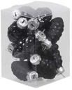 Hangers Dennenappelvorm Zwart 6 cm doos 12 stuks
