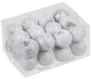 Kerstballen kunststof onbreekbaar White Zilver combi 4 cm 24 stuks