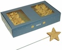 Glitter sterren Goud 40 mm doos 60 stuks