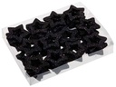 Glittersterren Donker Goud open sterren 3.5 cm doosje 48 stuks