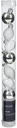 Kerstballen kerstfiguren Glas Zilver ca. 3 cm koker 9 stuks
