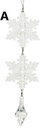 Hanger Sneeuwvlok Acryl A 16 cm per stuk