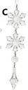 Hanger Sneeuwvlok Acryl C 16 cm per stuk