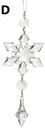 Hanger Sneeuwvlok Acryl D 16 cm per stuk