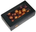 Kerstballen glas Caramel Brown 20 25 30 mm 6 bundels van 6 = 36 stuks