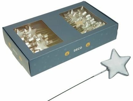 Sterren decoratie Zilver 40 mm doos 60 stuks
