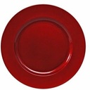 Onderbord Rond Rood Glitter 33 cm