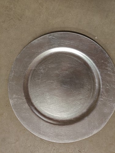 Onderbord Rond Zilver 33 cm