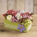Oasis® Tafeldecoratie met wol Rechthoek Medi Wit 1 stuk