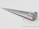 Conische waxinehouder zink 25x4 cm per stuk