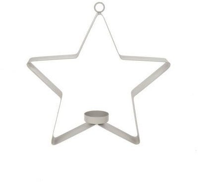 Sterframe Lichtgrijs met waxinehouder 30x30x5 cm