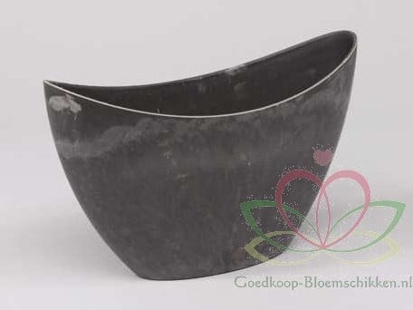 Onderbord Loodlook Boot hoog 24x9,5x15 cm