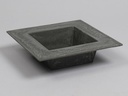 Onderbord Loodlook Vierkant met hoge rand 20x20x5 cm