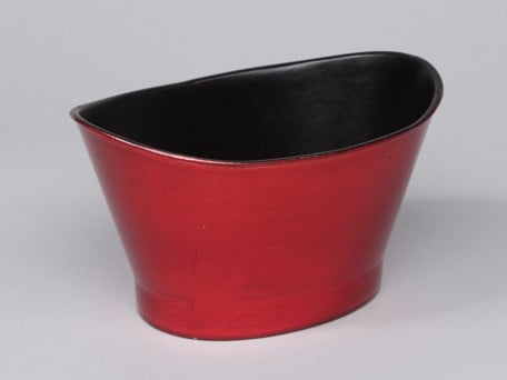 Bloempot Ovaal Rood 22x15x12 cm