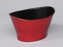 Bloempot Ovaal Rood 22x15x12 cm