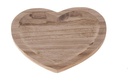 Houten Hartschaal tafeldeco brown burned 23,5x30x1,8 cm