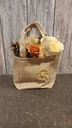 Tasje Jute Natural Non-woven 12.5x11.5x14.5 cm