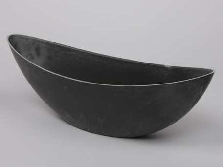 Bootschaal groot halfhoog Basic Grey 39x12x13 cm