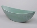 Bootschaal groot halfhoog Soft Turquoise 39x12x13 cm