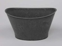 Bloempot Ovaal Basic Grey 22x15x12 cm