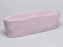 Cement bloempot ovaal Roze cement medium 32,5x8,5x9 cm