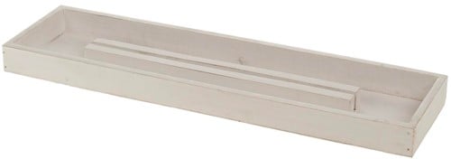 Houten Tafeldeco White wash 45x12x3 cm